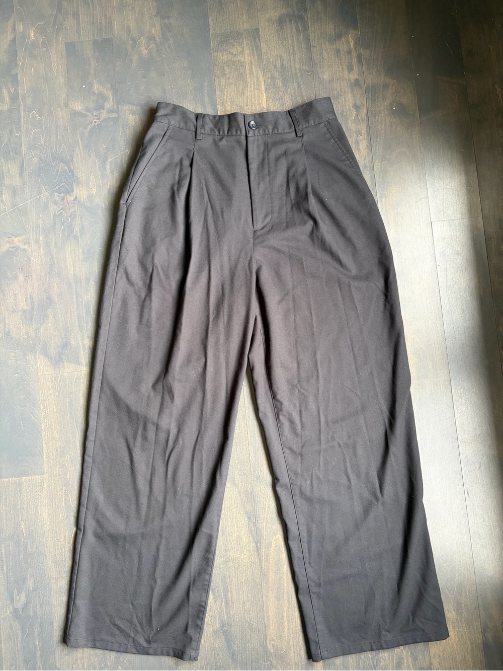 Urban Outfitters Women’s Black Pleated Wide-Leg Pants Size Large